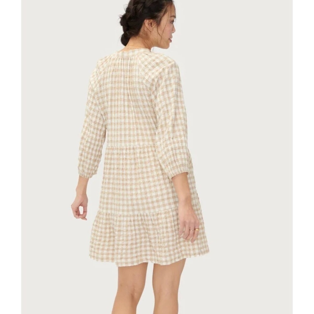 Hatch The Aurora Mini Dress Gingham Print Size 3/Large - Picture 3 of 13
